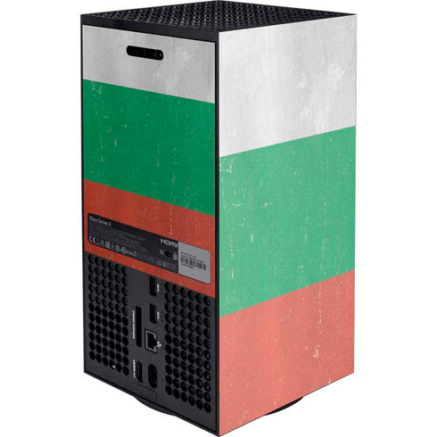 Bulgarian Flag Distressed XBox Series X Digital Edition Console Skin